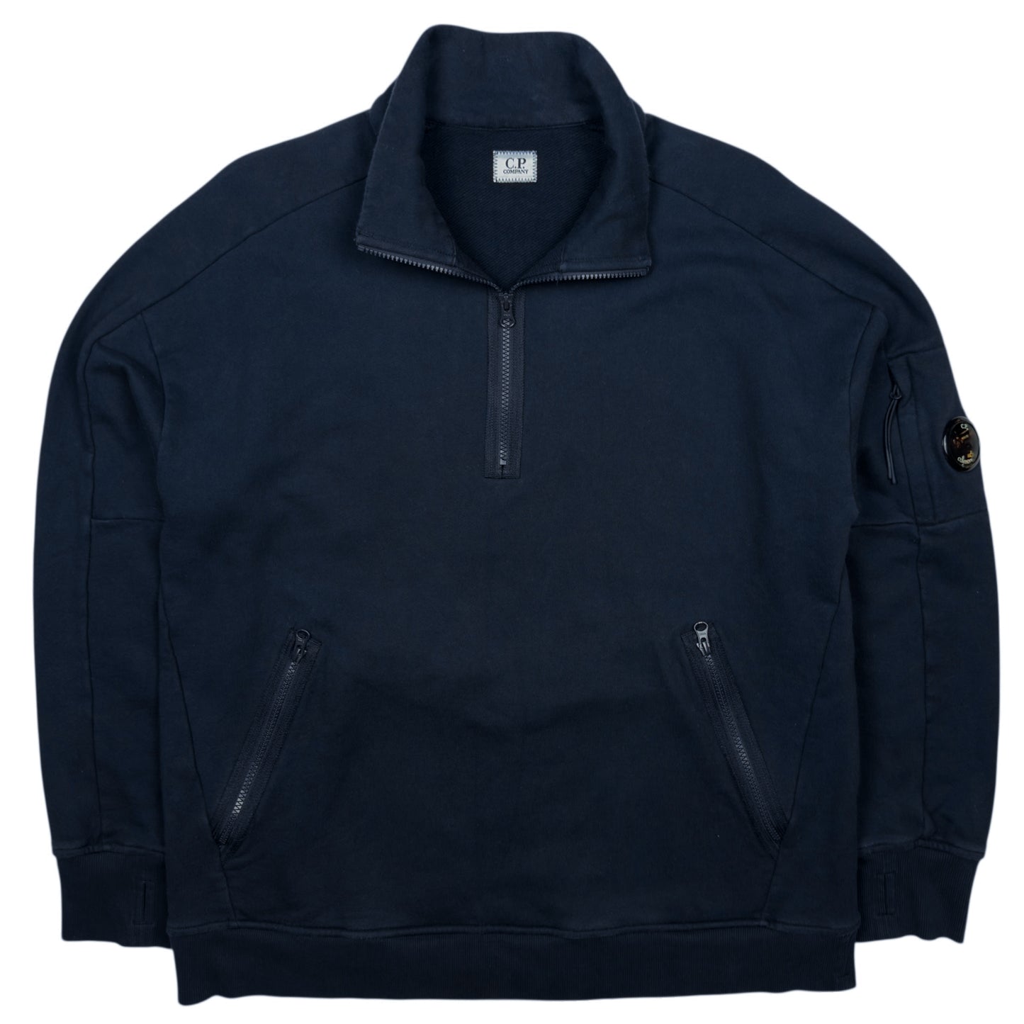 C.P. Company Quarter Zip Sweater - Navy
