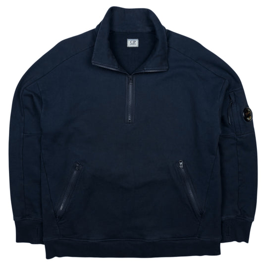 C.P. Company Quarter Zip Sweater - Navy