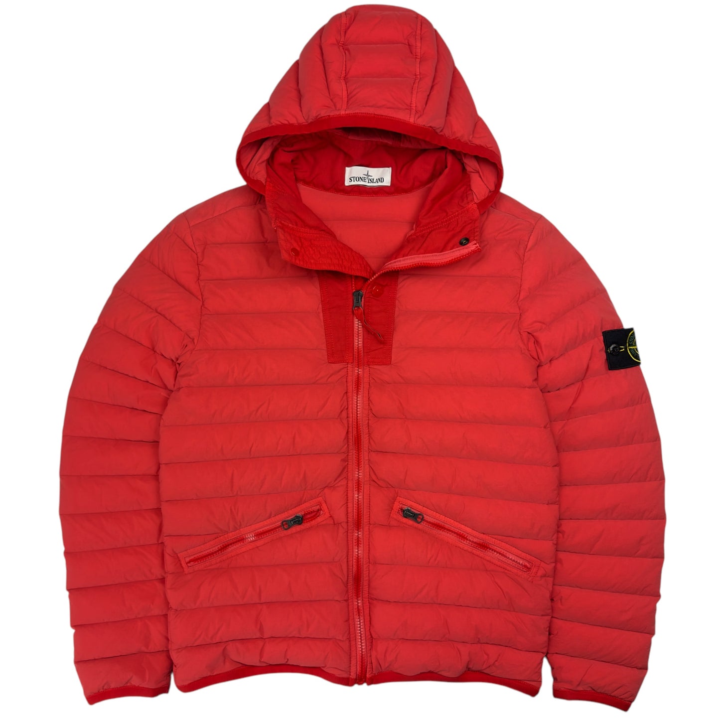 S/S 19 Stone Island Loom Woven Down Chambers Stretch Nylon TC Jacket - Red