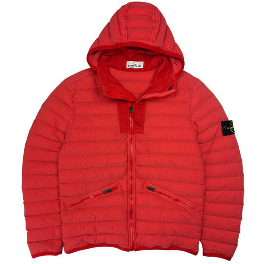 S/S 19 Stone Island Loom Woven Down Chambers Stretch Nylon TC Jacket - Red