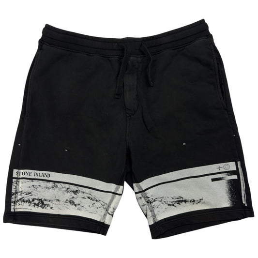 S/S 20 Stone Island Graphic Print "DRONE FOUR" Shorts