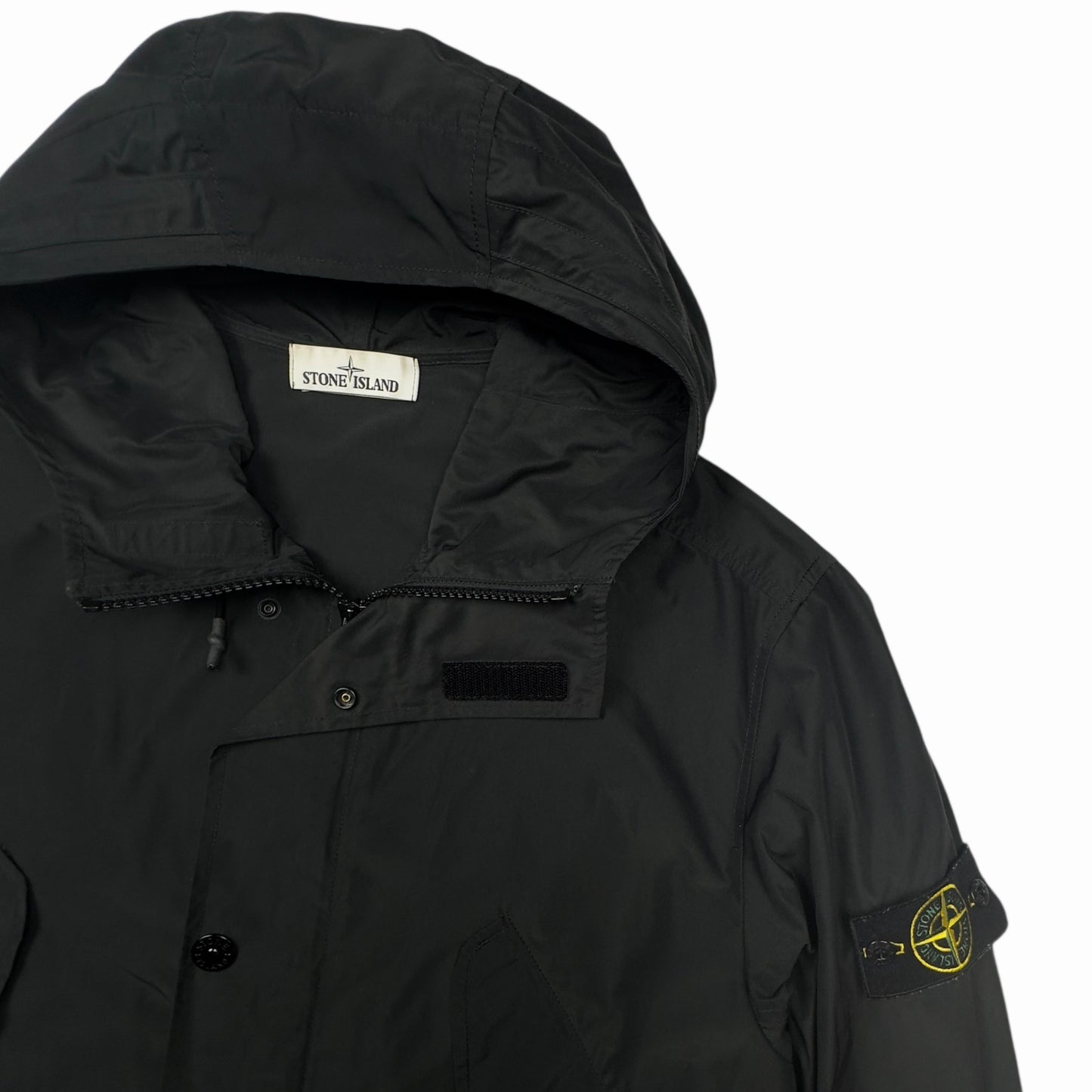 S/S 18 Stone Island Micro Reps Parka Jacket - Black