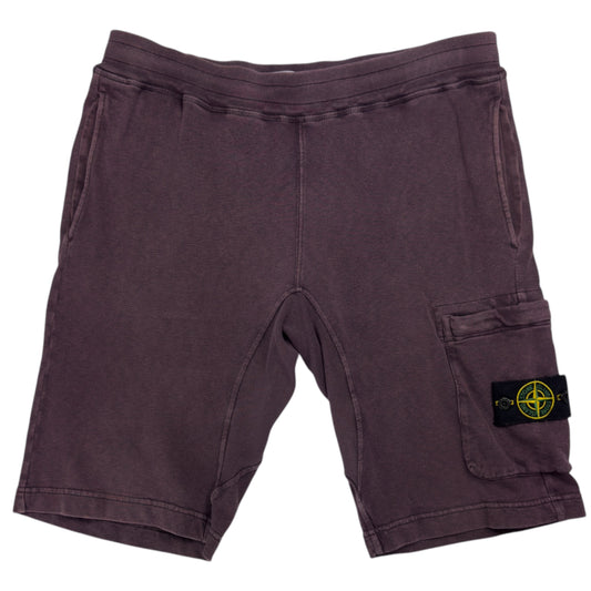 S/S 18 Stone Island Cotton Jersey Cargo Shorts - Purple