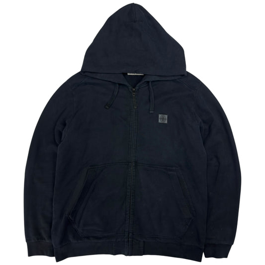 A/W 14 Stone Island Patch Full Zip Hoodie - Navy