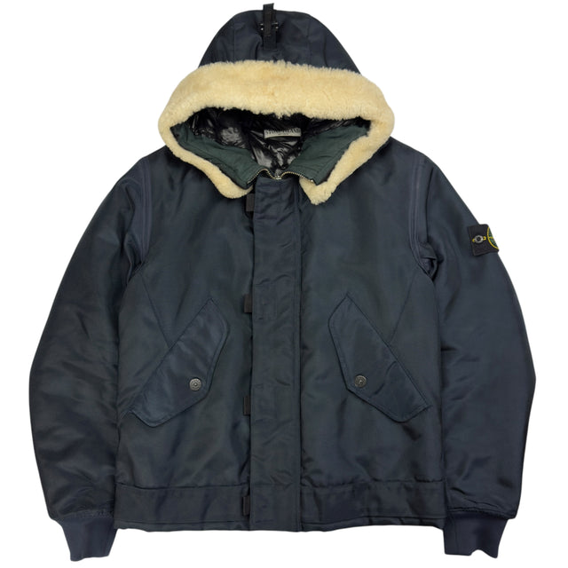 A/W 10 Stone Island Oxford Nylon N3-B Sheepskin Hood Jacket