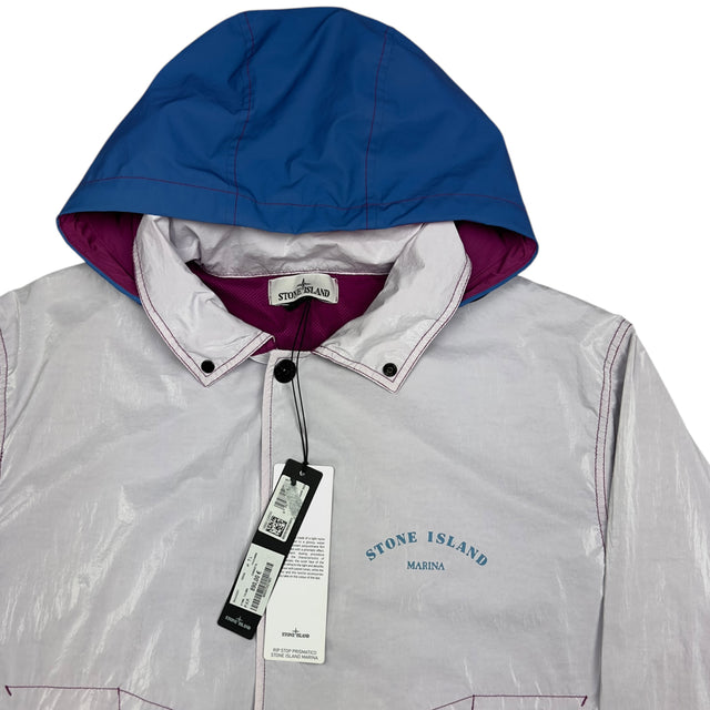 S/S 23 Stone Island Marina Rip Stop Prismatico Reflective Jacket