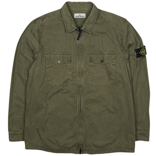 A/W 14 Stone Island Brushed Cotton Overshirt - Khaki