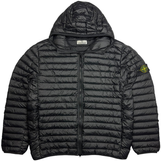 A/W 22 Stone Island Loom Woven Chambers R-Nylon Down TC Puffer Jacket - Black