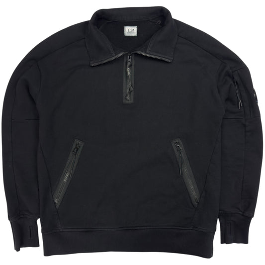 C.P. Company Quarter Zip Sweater - Black