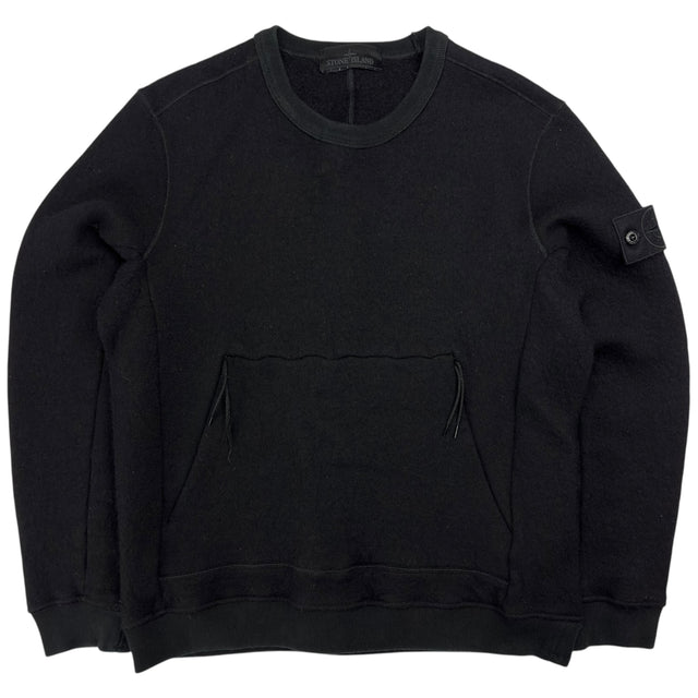 A/W 18 Stone Island Ghost Wool Crewneck Sweater - Black