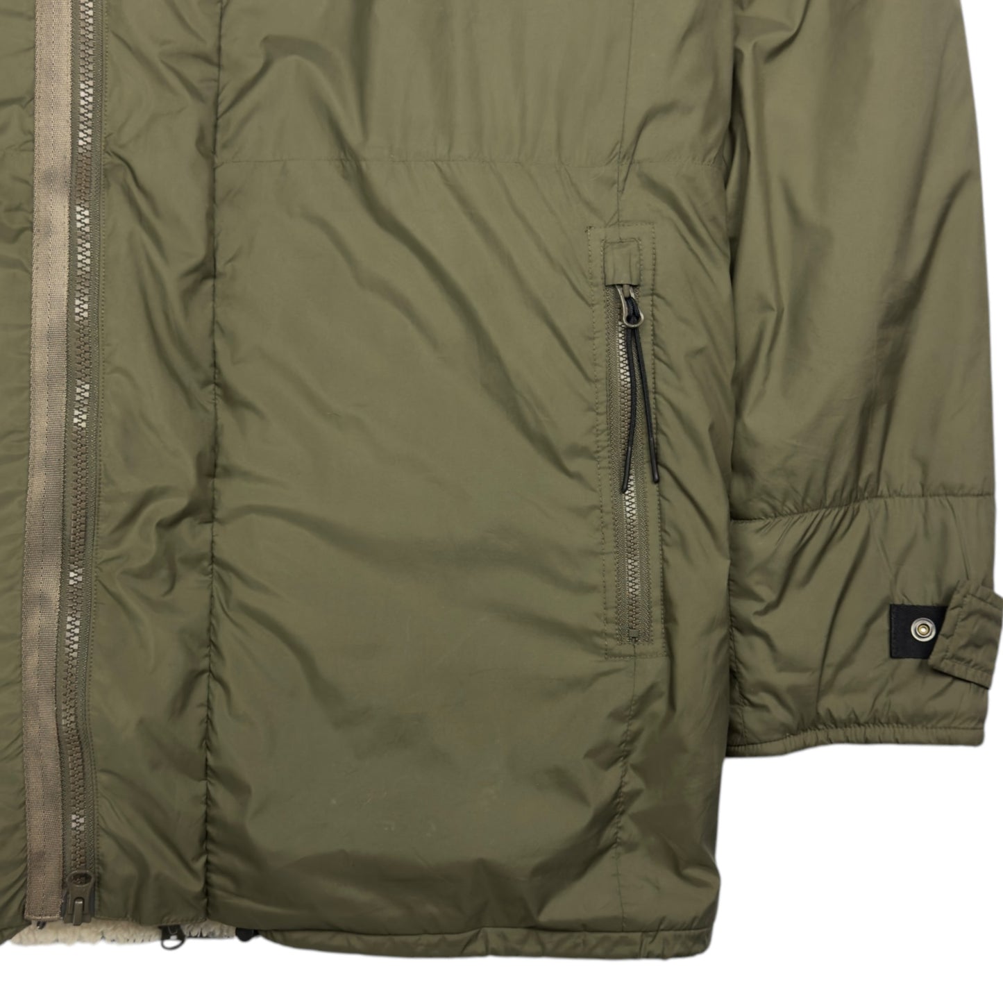 C.P. Company Reversible Cotton Fleece Goggle Jacket - Khaki