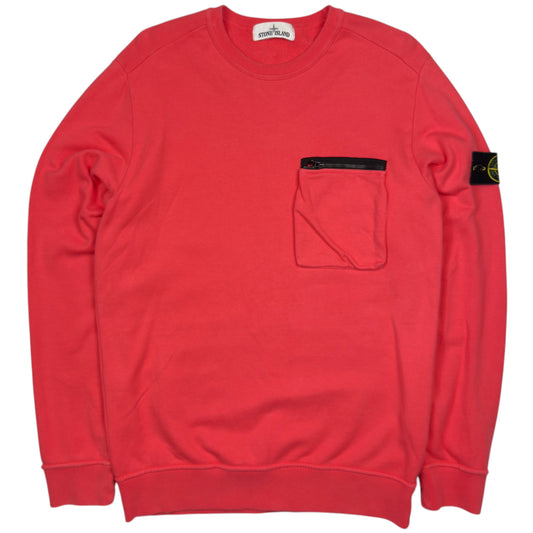 S/S 17 Stone Island Pocket Crewneck Sweater - Pink