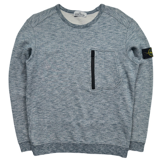 A/W 18 Stone Island Marl Pocket Sweater - Blue