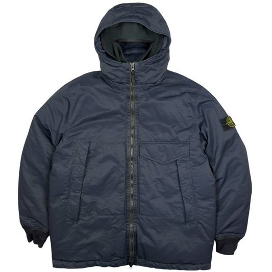 A/W 22 Stone Island Opaque Nylon Twill Down-TC Balaclava Puffer Jacket - Navy