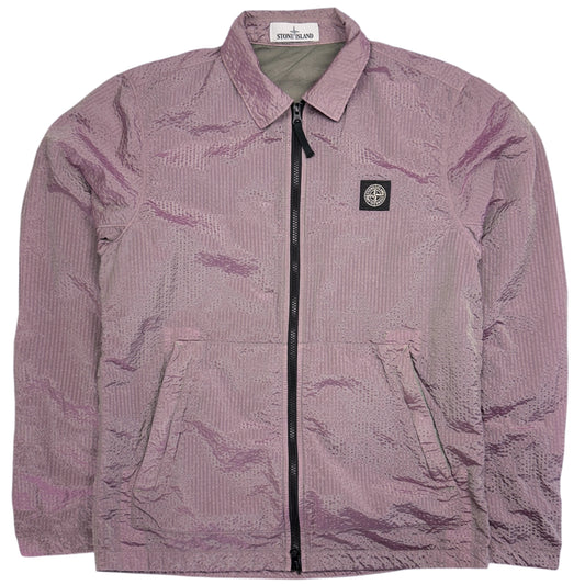 A/W 20 Stone Island Seersucker Nylon Overshirt - Pink
