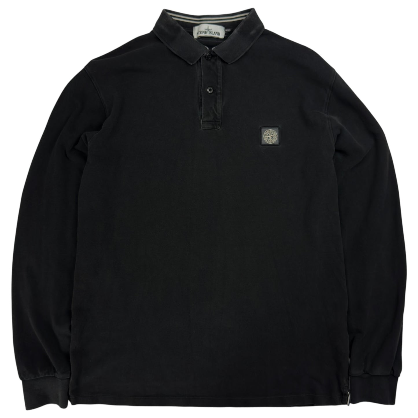 A/W 15 Stone Island Long Sleeve Regular Fit Polo Shirt - Black