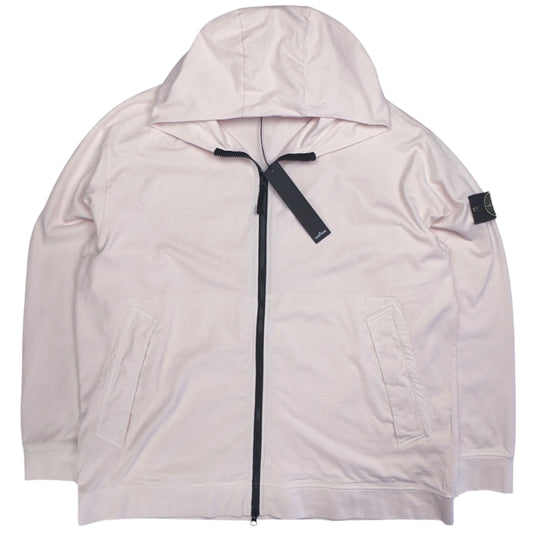 S/S 22 Stone Island Full Zip Hoodie - Light Pink