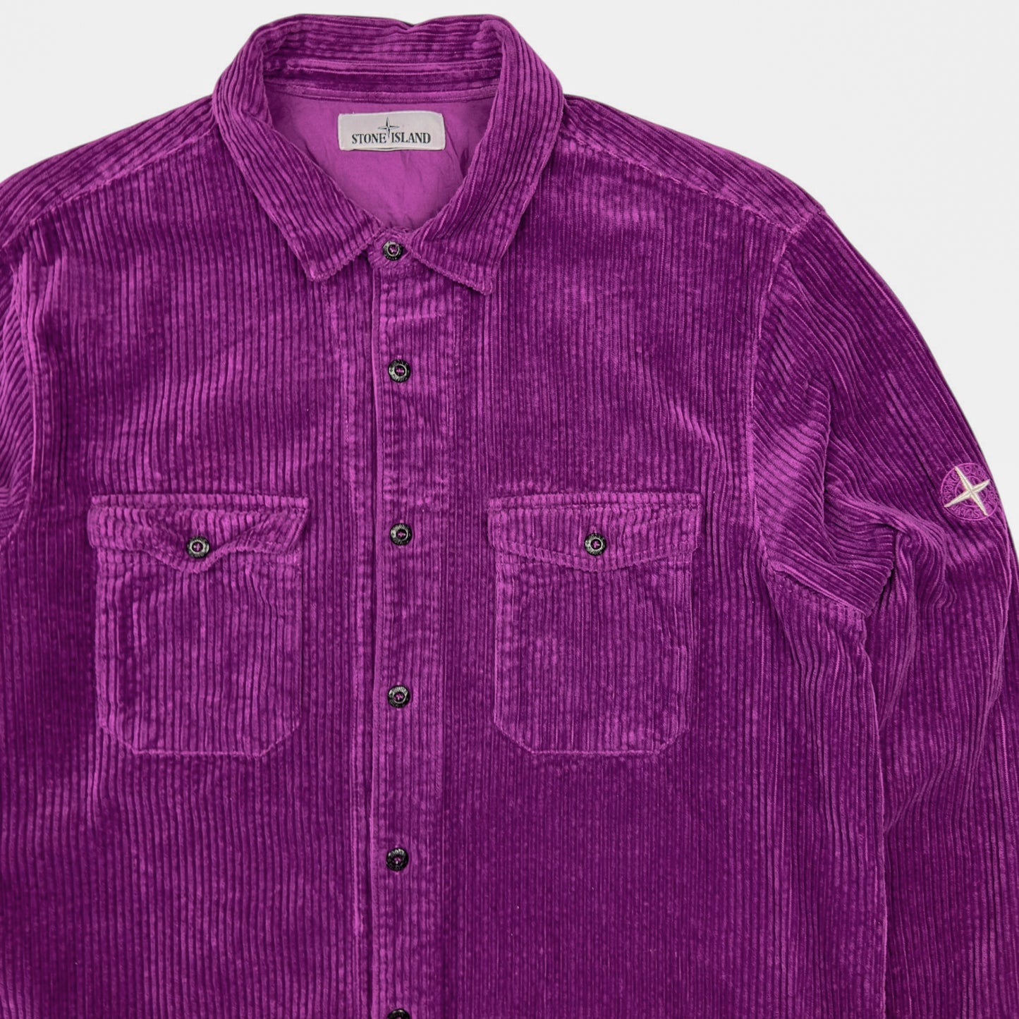 A/W 21 Stone Island Corduroy 2 Pocket Overshirt - Purple