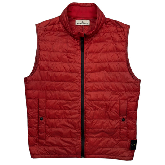 S/S 15 Stone Island Micro Rip Stop 7 Den / Down Gilet - Red