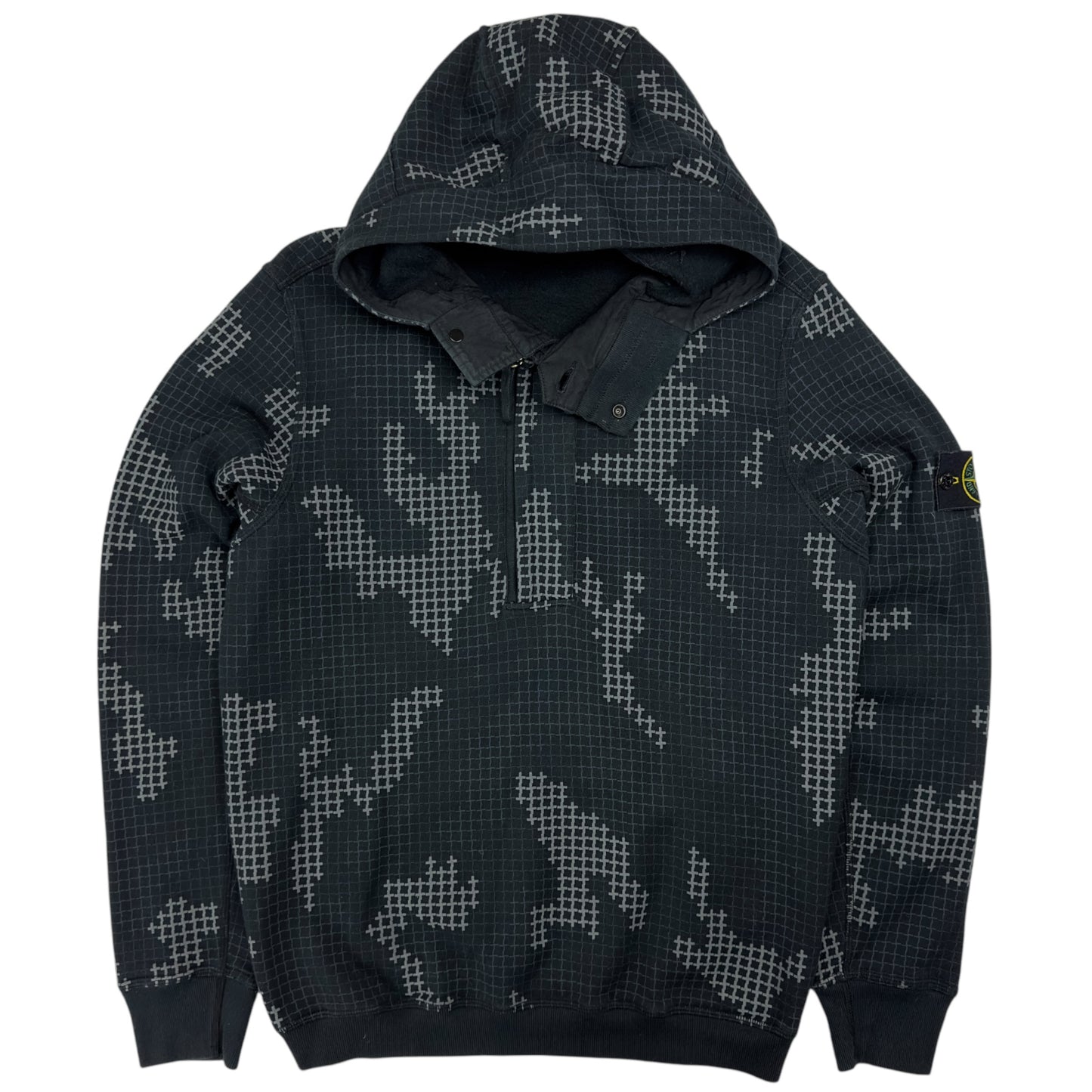 A/W 17 Stone Island Grid Check Camo Hoodie