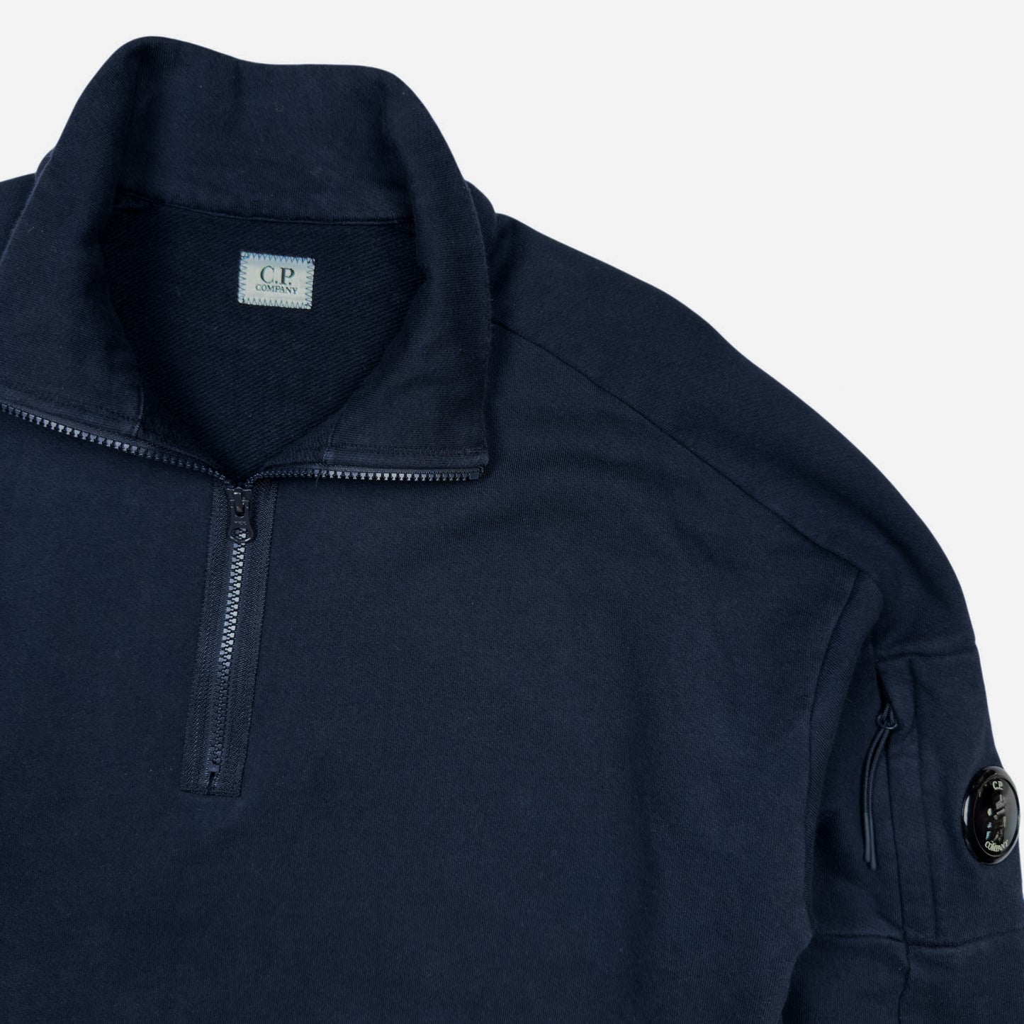 C.P. Company Quarter Zip Sweater - Navy
