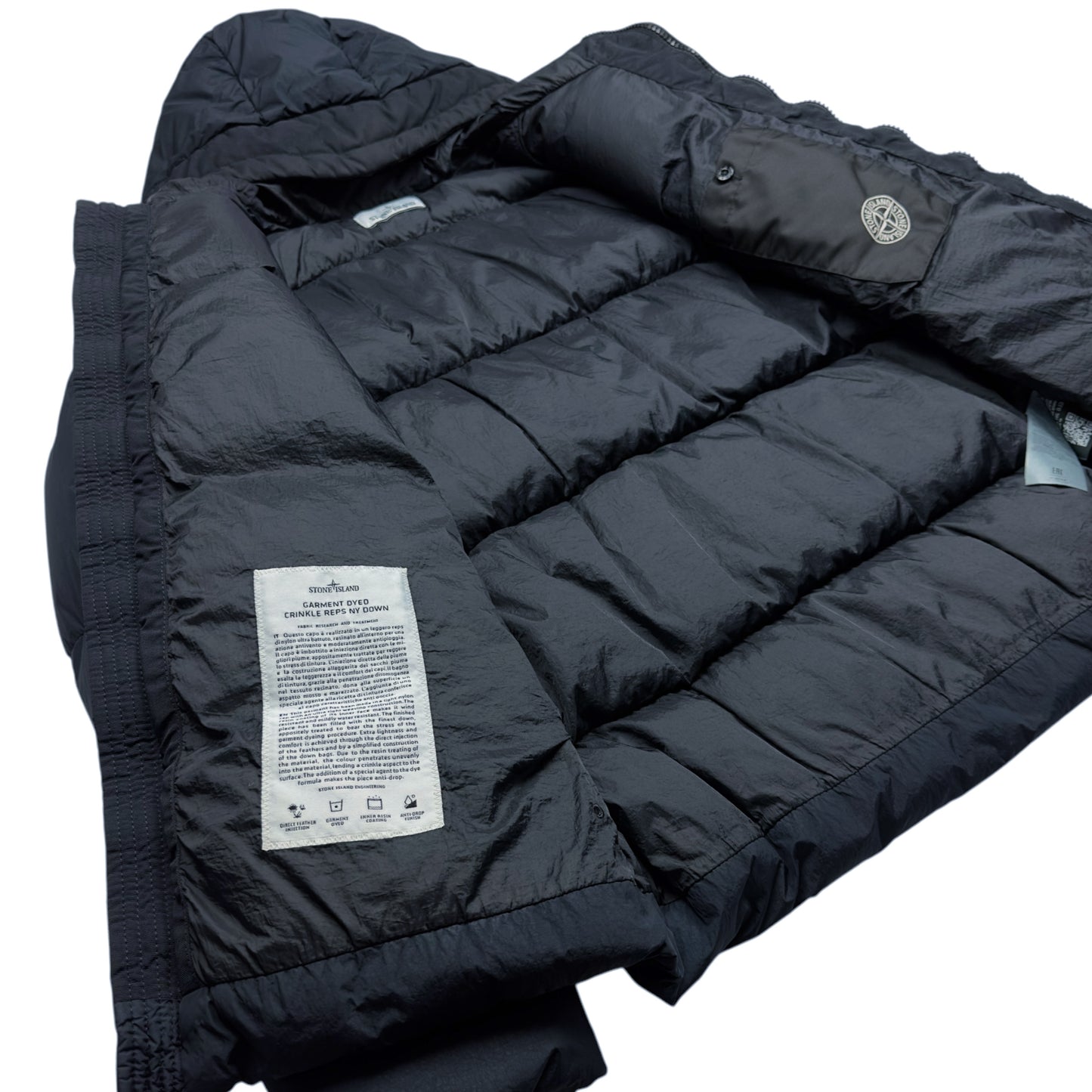 A/W 17 Stone Island Crinkle Reps NY Down Puffer Jacket - Navy