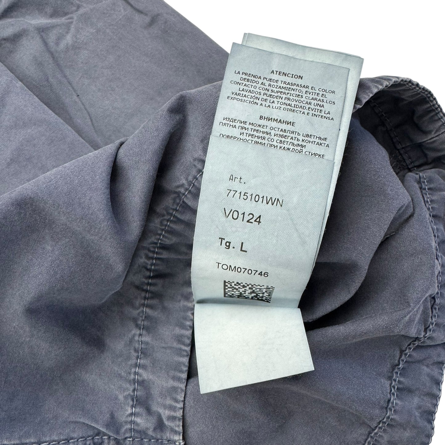 A/W 22 Stone Island Brushed Cotton Overshirt - Grey/Blue