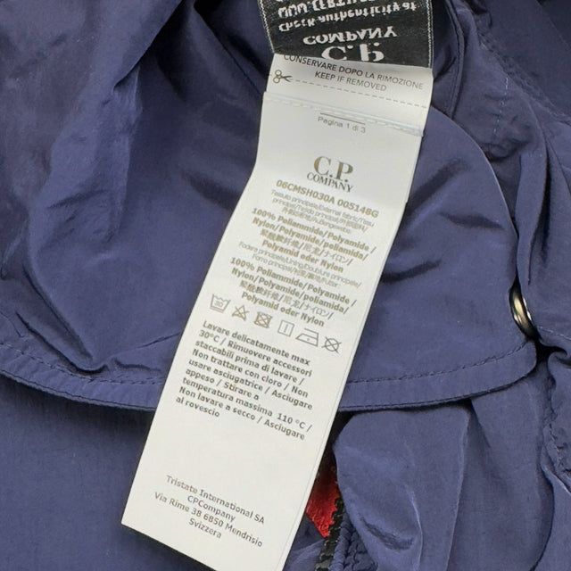 C.P. Company Chrome Nylon Goggle Jacket - Navy