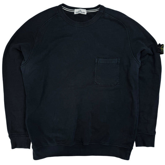 S/S 15 Stone Island Pocket Crewneck Sweater - Navy