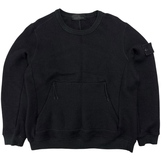 A/W 18 Stone Island Ghost Wool Crewneck Sweater - Black