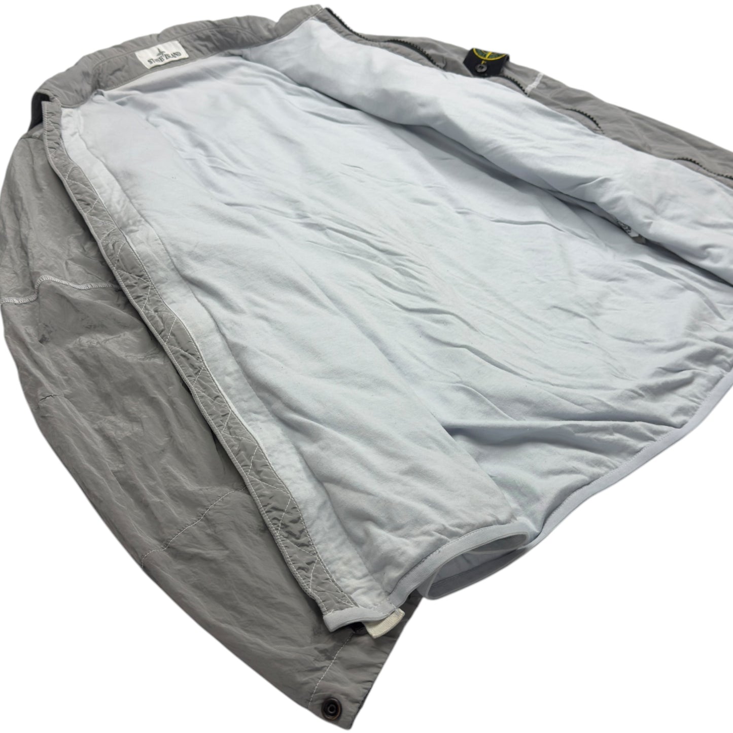A/W 18 Stone Island Lined Nylon Metal Overshirt - Silver