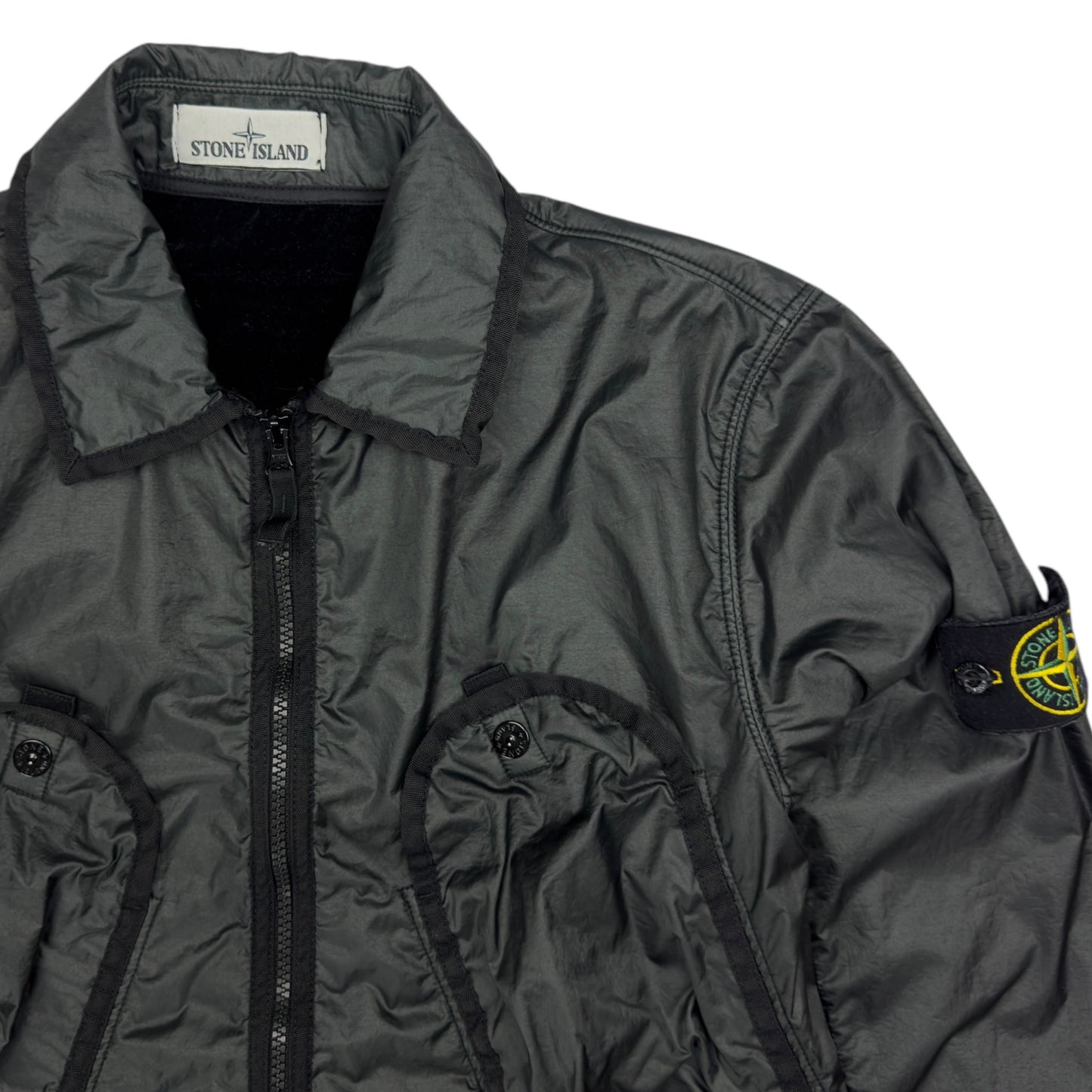 A/W 19 Stone Island Lamy Flock Overshirt - Black