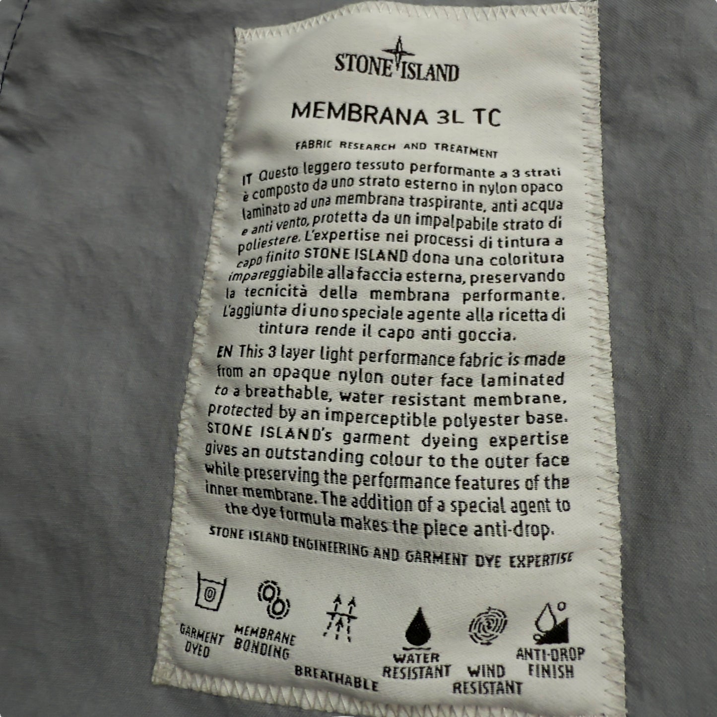S/S 22 Stone Island Membrana 3L TC - Navy