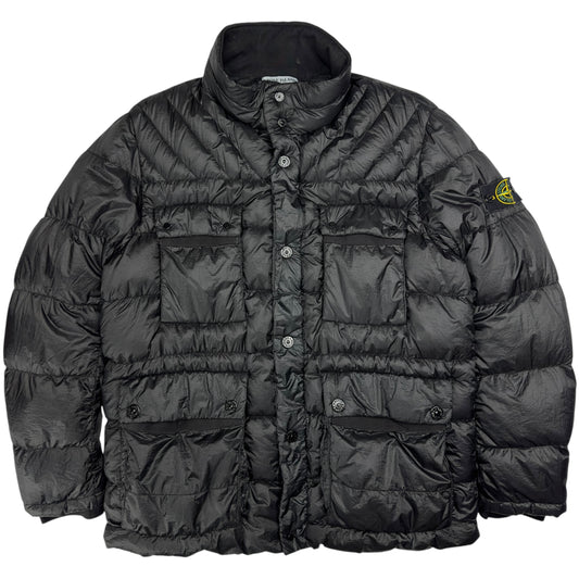 A/W 11 Stone Island Garment Dyed Down_26 GR X SQM_N Hoodless Puffer Jacket