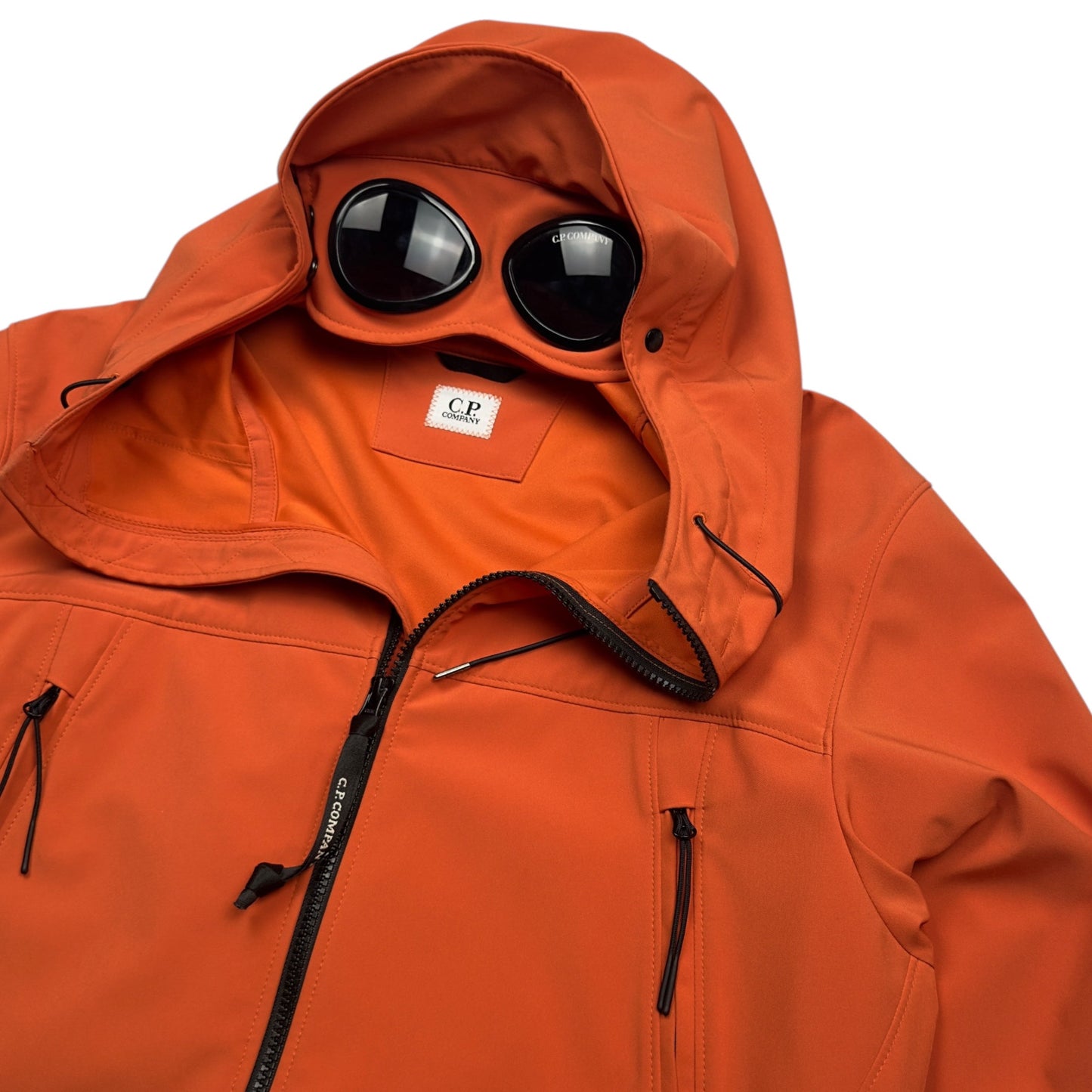 C.P. Company Light Soft Shell Goggle Jacket - Orange