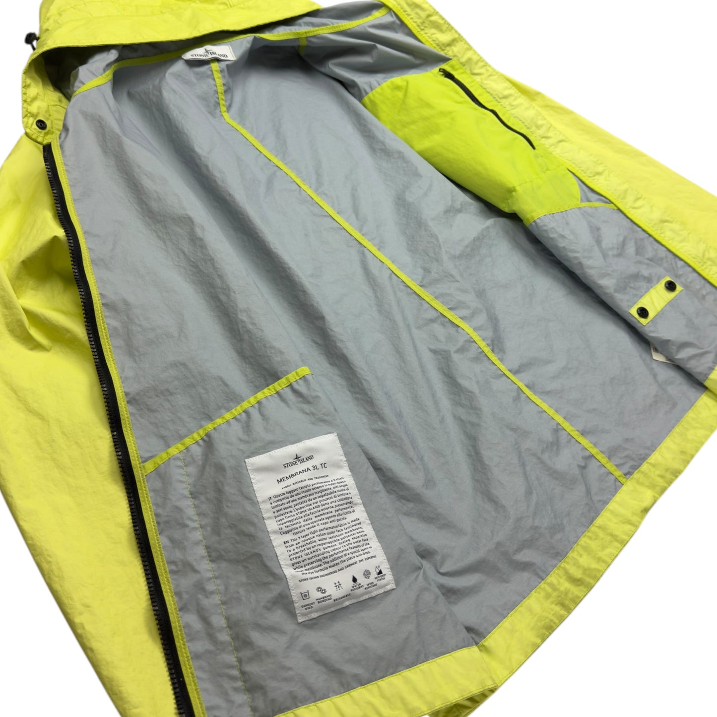 S/S 22 Stone Island Membrana 3L TC Jacket - Yellow
