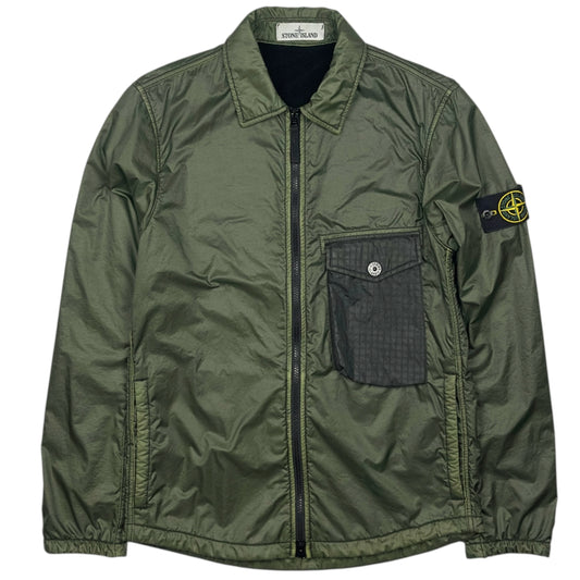 A/W 20 Stone Island Lamy Flock Overshirt - Dark Green