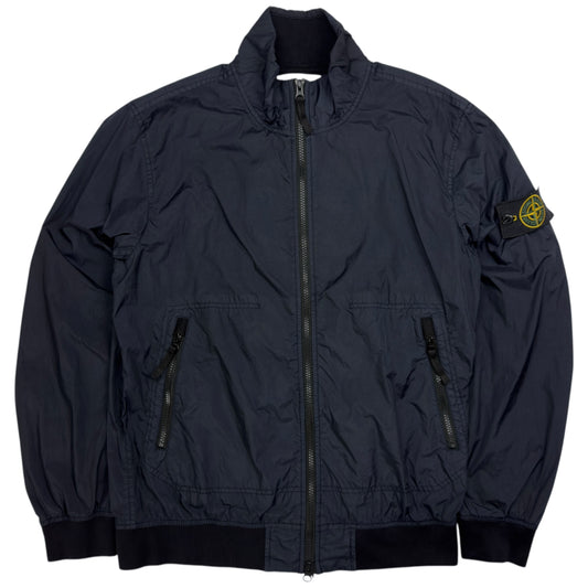 S/S 23 Stone Island Crinkle Reps Bomber - Navy
