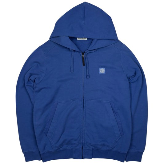 A/W 12 Stone Island Patch Full Zip Hoodie - Blue