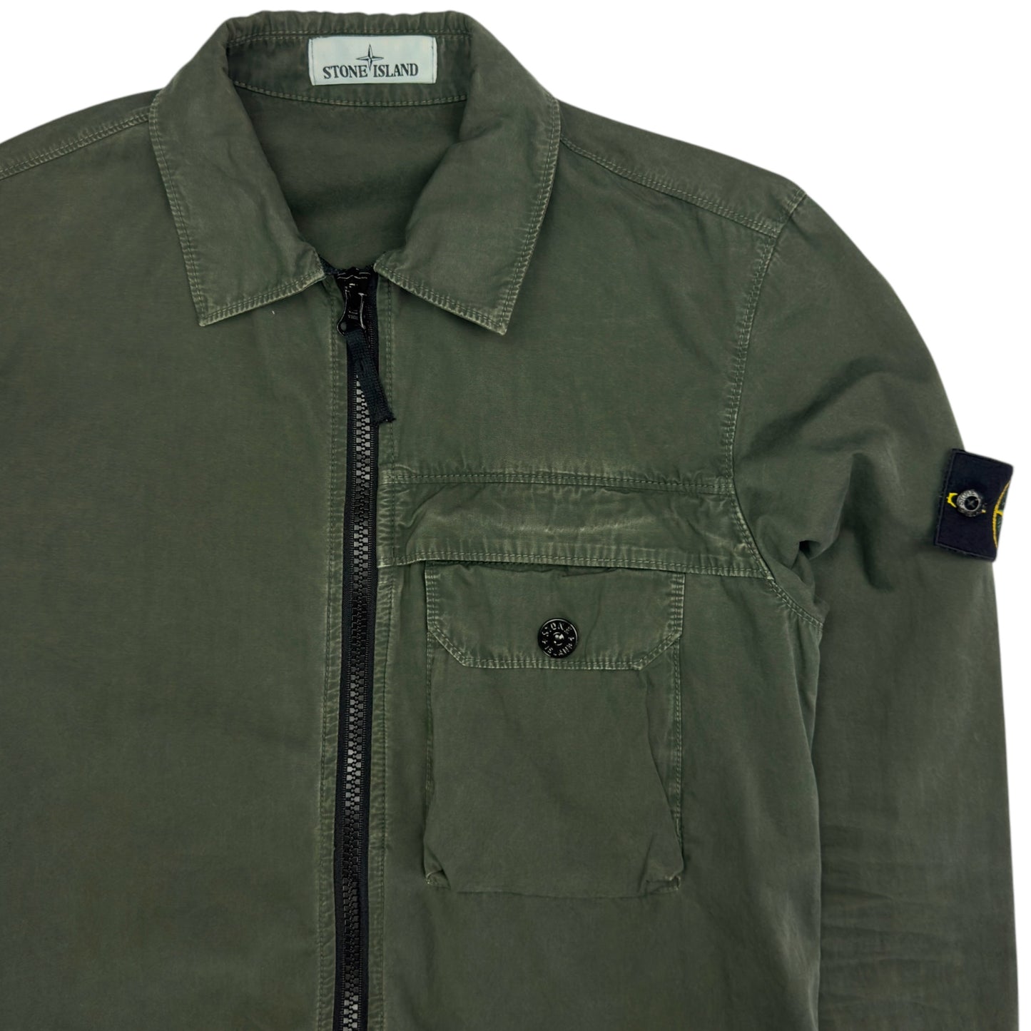 A/W 20 Stone Island T.CO+OLD Pocket Overshirt - Dark Green