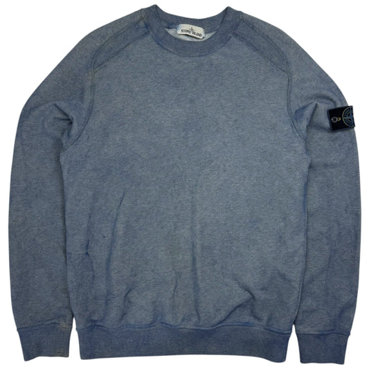 A/W 20 Stone Island Dust Colour Treatment Sweater - Grey/Blue