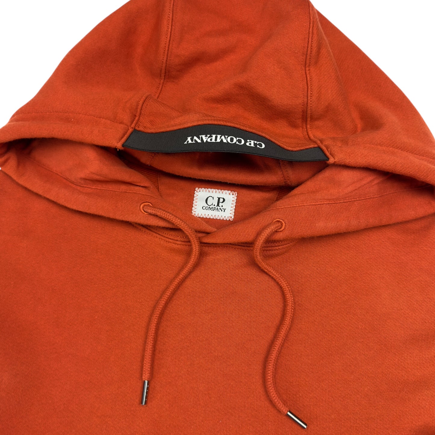 C.P. Company Diagonal Fleece Lens Hoodie - Orange