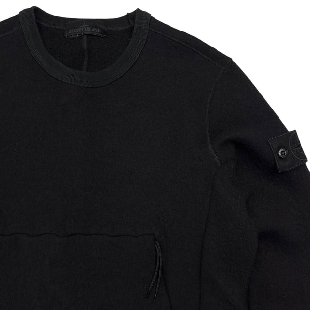 A/W 18 Stone Island Ghost Wool Crewneck Sweater - Black