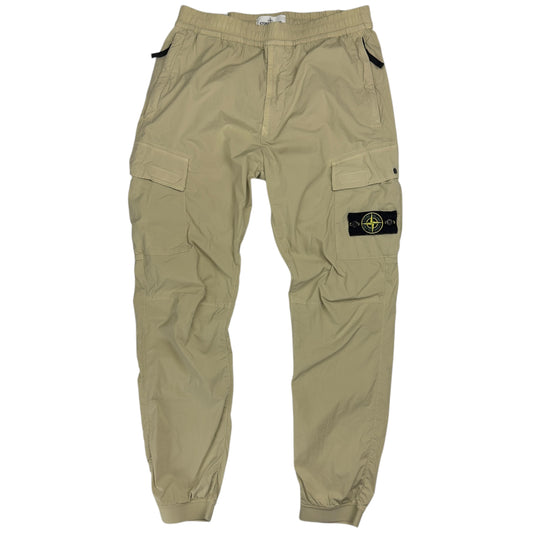 S/S 21 Stone Island Stretch Cotton Cargo Trousers 32 RE-T - Light Beige