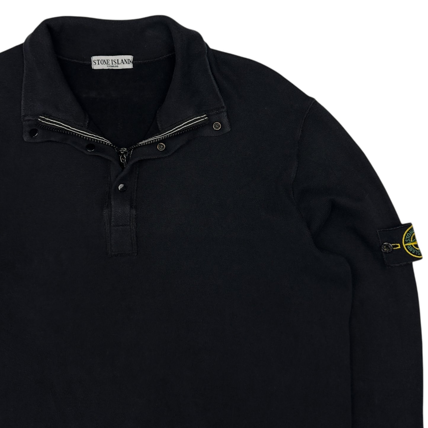 A/W 07 Stone Island Quarter Zip Sweater - Black