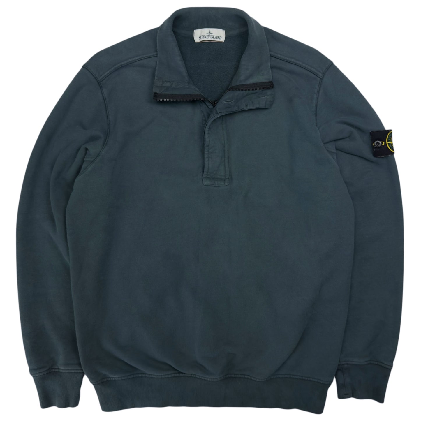 A/W 19 Stone Island Quarter Zip Sweater - Grey/Blue