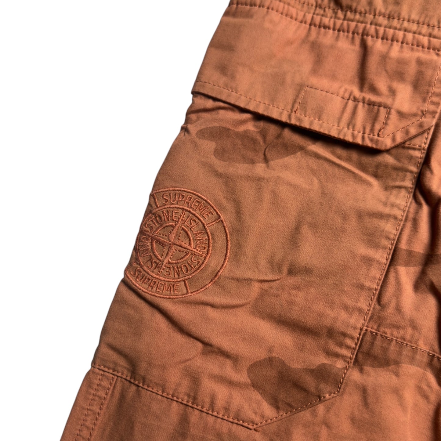 S/S 19 Stone Island x Supreme Brushed Cotton 2C Camo OVD Cargo Trousers