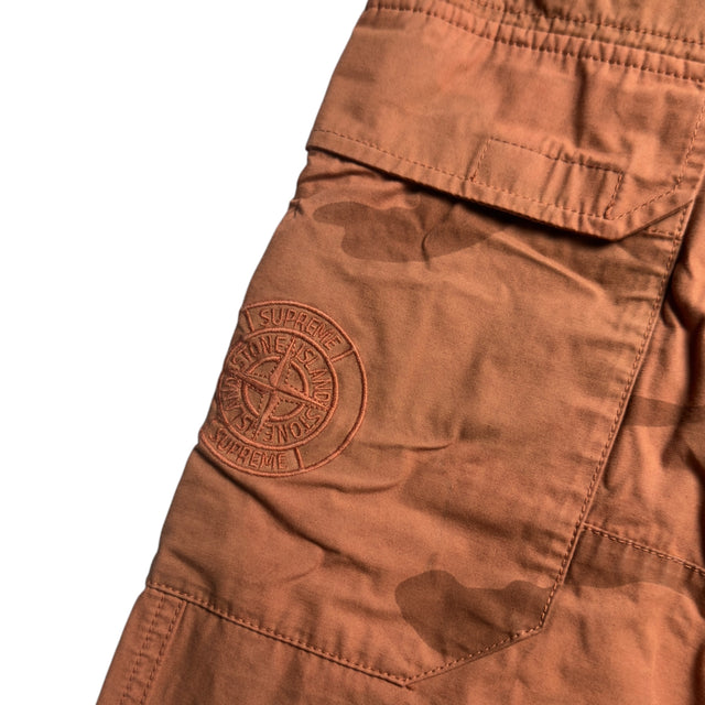 S/S 19 Stone Island x Supreme Brushed Cotton 2C Camo OVD Cargo Trousers