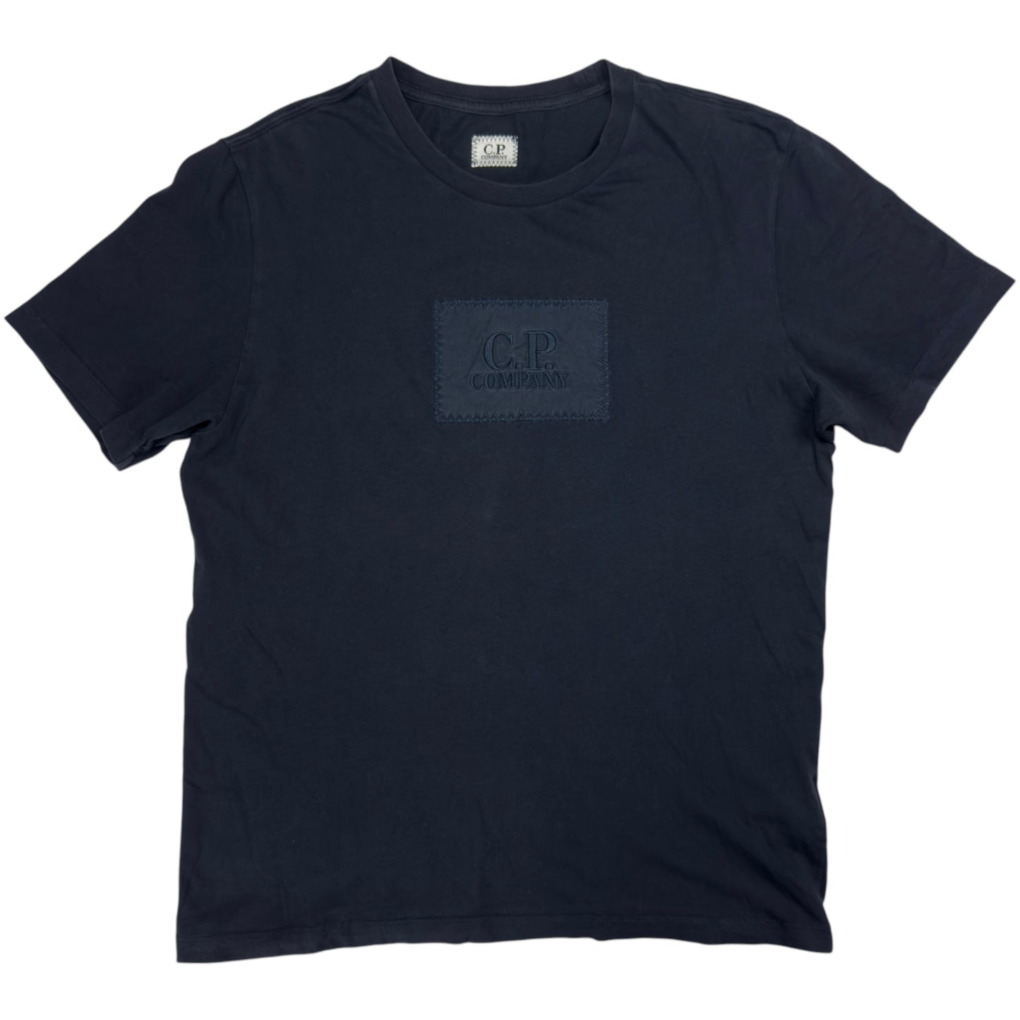 C.P. Company New Patch Big Stitch Logo T-Shirt - Navy