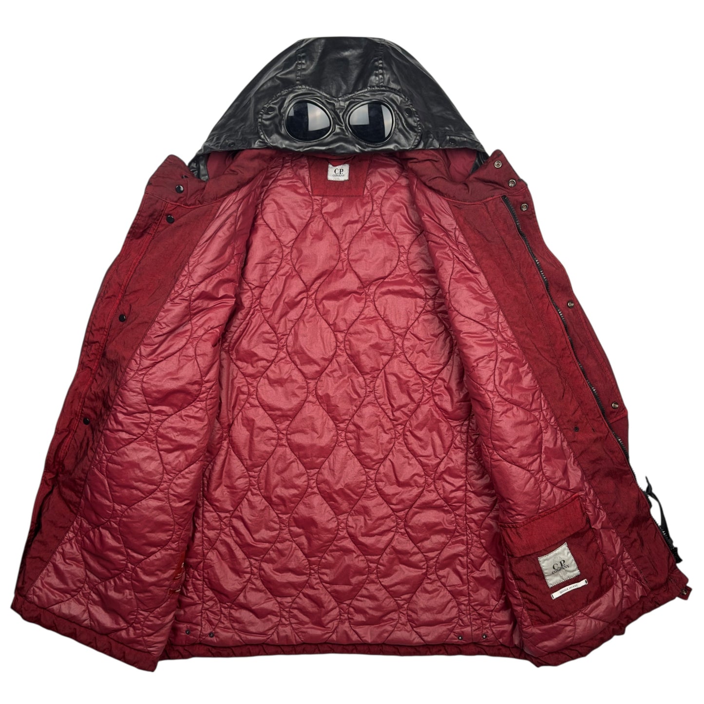C.P. Company Quartz Goggle Jacket – Crimson Red / Black